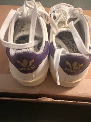 Adidas Jabar Lows White w/Purple Stripes thumbnail 4