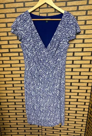Lauren Ralph Lauren Blue And White Floral Dress Size‎ 10 thumbnail 1