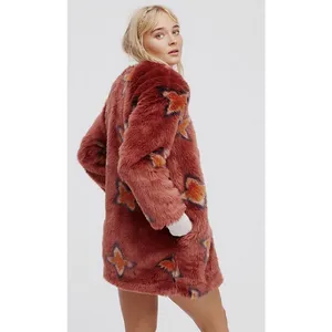 Free People RARE HTF Wrap Me Up Star Faux Fur Fun Jacket Coat‎ Blogger Fav Fall thumbnail 4