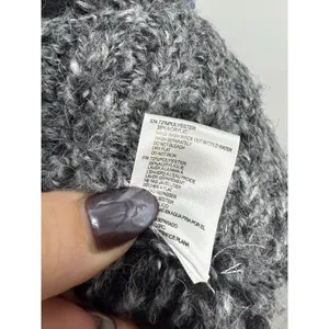 Evereve Fair Isle Fuzzy Knit Sweater Blue Gray Black Nordic Cozy Winter M thumbnail 10