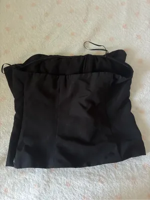 express Black Strapless Bow Bustier Top thumbnail 3