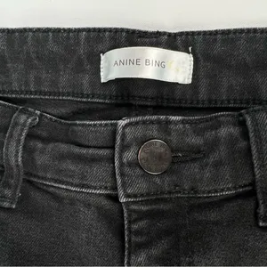 Anine Bing Tatum Black High Rise Skinny Jeans‎ Size 28 thumbnail 6