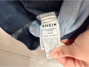 Shein Dark Denim Mini Skirt Blue thumbnail 7