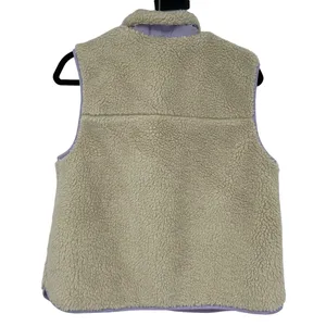 Vero Moda Vmcille Short Teddy Fleece Waistcoat Lavender Vest Size XS NWT thumbnail 8