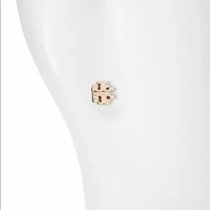Tory Burch Rose Gold Double T Logo Stud Earrings NWT NWT thumbnail 5