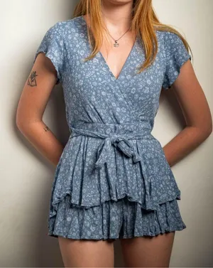 Altar'd State Romper Floral thumbnail 1