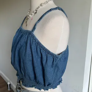 American Eagle Denim NWT Smocked Crop Top Size XL thumbnail 3