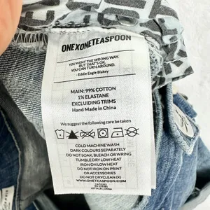 One Teaspoon Bandits Short Size 27 Relaxed Fit High Rise Button Fly Twisted Cuff thumbnail 5