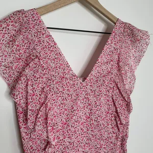 LoveShackFancy LSF Jessie Silk-Blend Mini Floral Feminine Pink Dress Small thumbnail 10
