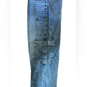 AE American Eagle Stretch Jean 6R Curvy Super High-Waisted Baggy Straight Cargo thumbnail 4