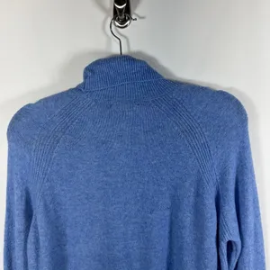 J. CREW Blue Wool Alpaca Blend‎ Turtleneck Long Sleeve Sweater Size Small thumbnail 9