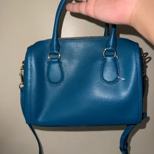 COACH Shoulder Bag Crossbody Bag Hand Bag color‎ Blue Leather F33329 U thumbnail 6
