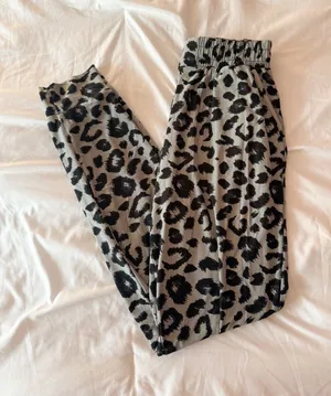Active USA Grey Animal Print Lounge Joggers Size Small thumbnail 1