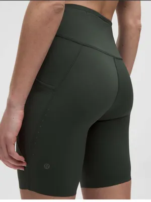Lululemon Fast and Free High-Rise Shorts reflective Rainforest Green 4 thumbnail 2