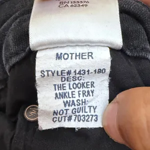 MOTHER THE LOOKER ANKLE FRAY Not Guilty‎ Black Size 31 thumbnail 5
