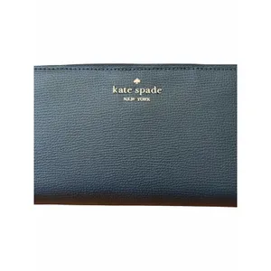 Kate Spade Leila Large Continental Wallet Black Pebbled Leather Zip Around thumbnail 2