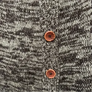 Carol Rose Cardigan Knit Sweater Size Large Brown Cream Button‎ Down thumbnail 5