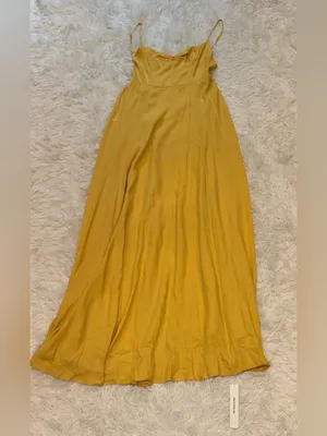 NEW Reformation Thistle Dress buttercup butter yellow size 4 thumbnail 4