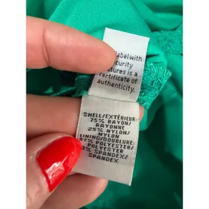 Diane von Furstenberg Fifi Dress‎ Womens Size 14 Green Lace V-Back Mini Cocktail thumbnail 10