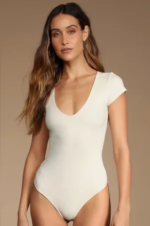Intimately Free People Ivory Ready Or Not Bodysuit thumbnail 1