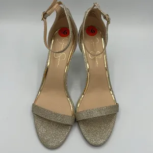 ⭐🆕 Jessica Simpson gold champagne Sparkly heels. C1‎ thumbnail 6