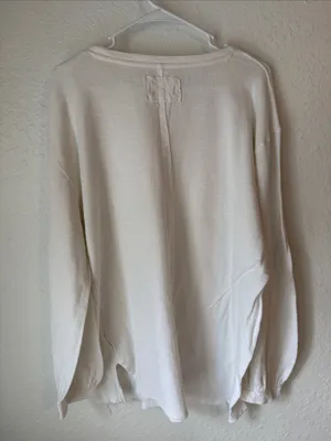 We The Free White Ribbed Crew Neck Long Sleeve Thermal thumbnail 4