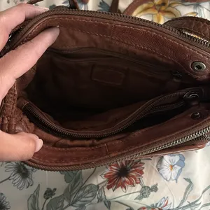 Brown Woven Leather Crossbody Bag thumbnail 2