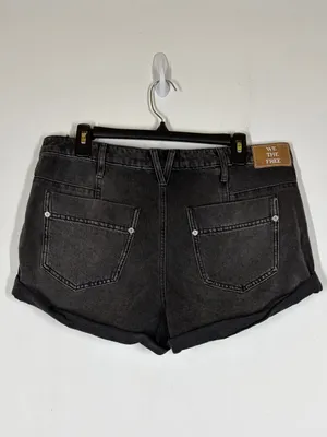Free People Black Button Fly Denim Jean Shorts Size 31 thumbnail 2