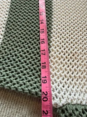 Z Supply Olive and Cream Striped Open-Knit Crew Sweater thumbnail 5