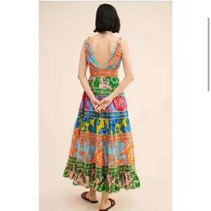 • FARM Rio • NWOT Lace Garden Mix Maxi Dress Size Small thumbnail 9