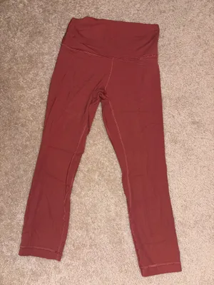 Lululemon Align Crop Leggings 4 21" Coral/Pink thumbnail 2