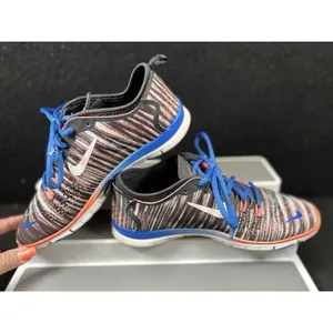 Nike Free‎ Run 5.0 Black/Blue Fabric Lace Up Running Shoe Women's thumbnail 2