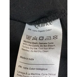 Quince Women's Black Short Sleeve Basic Casual Crew Neck T Shirt Tee Top Size M thumbnail 6