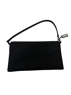 Coach Mercer Demi Black Canvas Leather Trim Demi Shoulder Bag Gunmetal Women's thumbnail 8