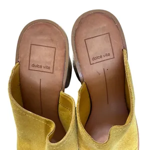 Dolce Vita Alycia‎ Sandals Sz 8.5 Yellow Suede Espadrile Jute Rafia Beach Boho thumbnail 4