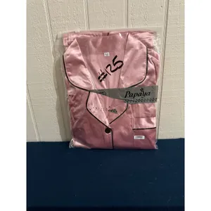 NIB- Pink Satin Pajama Set Short Sleeve Button Down Shorts Sleepwear Medium thumbnail 2