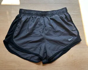 Nike Women's Charcoal and Black Athletic Shorts thumbnail 1