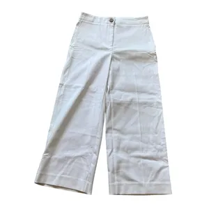 Ann Taylor Wide Leg Crop Jeans Women's 6P Petite White High Rise NWT thumbnail 3