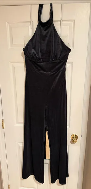 Velvet jumpsuit Gray Size M thumbnail 2