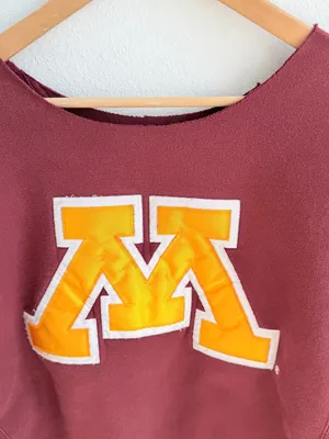 University of Minnesota Gophers burgundy off the shoulder sweatshirt thumbnail 2