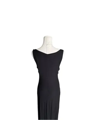 SKIMS - Soft Lounge Lace Scoop Neck Long Dress Onyx Black Sz L thumbnail 7