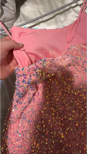 Pink Sequin Lucy in the Sky Dress thumbnail 3