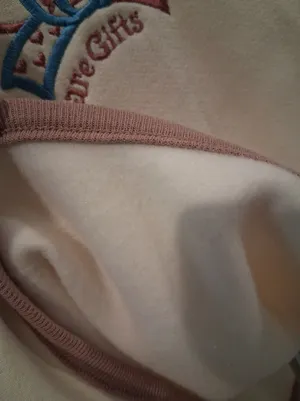 Cream Embroidered Heart Sweatshirt with Blue Ribbon Detail thumbnail 11