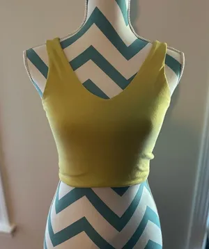 Amazon EUC- Yellow Longline Sport Bra Top thumbnail 1
