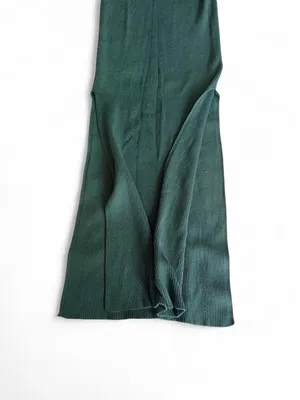 Double Zero Green Ribbed Crop Top + Maxi Skirt Set Small thumbnail 2