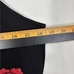 NWT Symphony Plus Dress Black‎ Floral Embroidered Halter Bodycon Cocktail 1XL thumbnail 10
