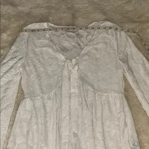White Lace Longsleeve Top With Bell Sleeves 70s thumbnail 4
