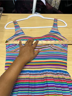 Amanda Uprichard Rainbow Striped Silk Mini Dress Size S thumbnail 11