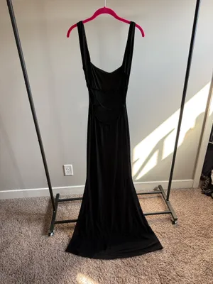 Beginning Boutique Beverley Black Mesh Maxi Dress thumbnail 2