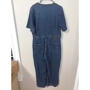 Rails Blue Moon Denim Jumpsuit Wide Leg V-Neck Button Front Blue XXL thumbnail 12